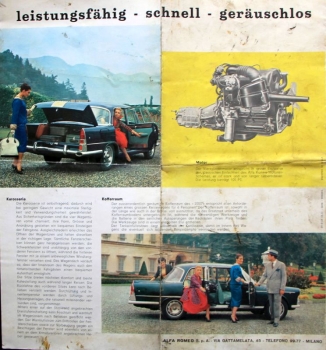 Alfa Romeo 2000 Sedan Modelprogram 1958 Carbrochure (7334)